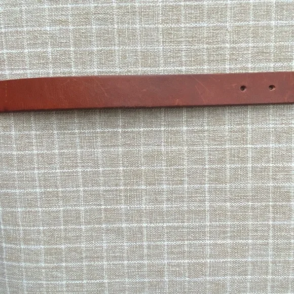 Calvin Klein Brown Leather Belt with Brass Buckle - Picture 10 of 11